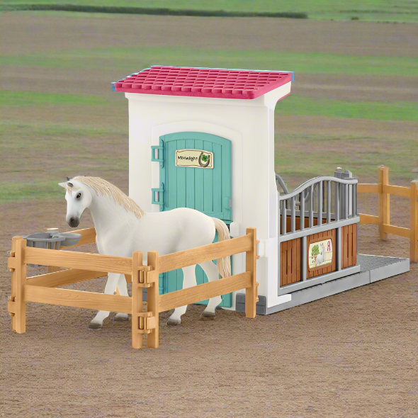 Schleich Horse Club Stall Extension 42569 With Stallion