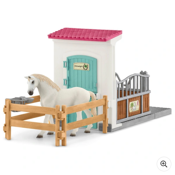 Schleich Horse Club Stall Extension 42569 With Stallion