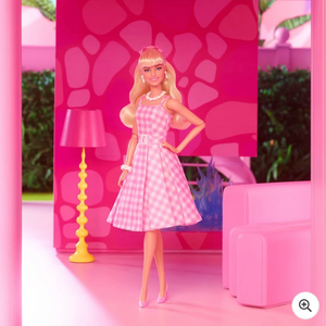 Barbie The Movie Pink Gingham Dress Doll