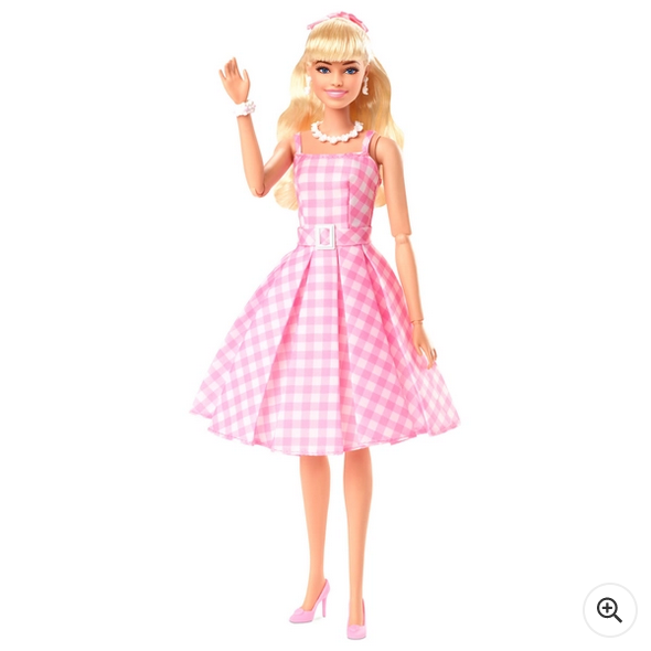 Barbie The Movie Pink Gingham Dress Doll