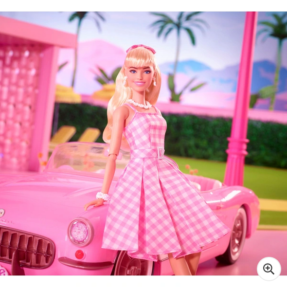 Barbie The Movie Pink Gingham Dress Doll