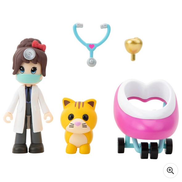 Adopt Me! Dr. Heart & Ginger Cat Friends Hospital Pack Action Figure