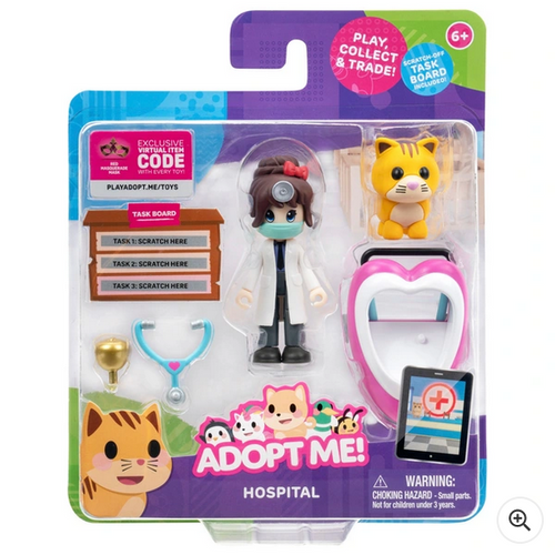Adopt Me! Dr. Heart & Ginger Cat Friends Hospital Pack Action Figure