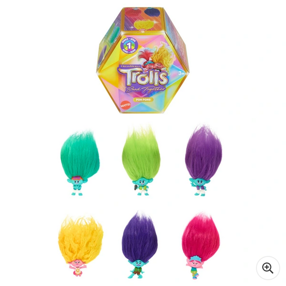 Trolls 3: Band Together Rainbow Pom Poms Keychain 1 Supplied