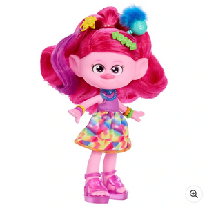Trolls 3 Band Together Hair-Tastic Queen Poppy Fashion Doll