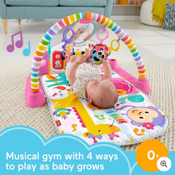 Fisher-Price Piano Baby Play Mat and Play Gym Pink