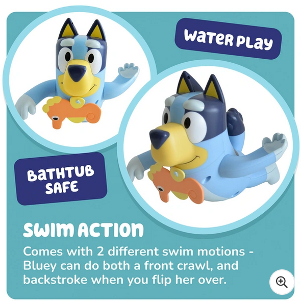 TOMY Toomies Swimming Bluey Bath Toy