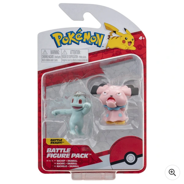 Pokémon 5cm Battle Figure 2-Pack - Machop & Snubbull