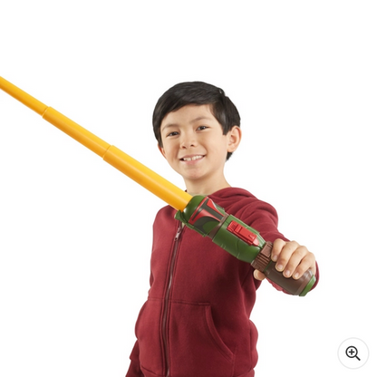 Star Wars Lightsaber Squad Boba Fett Extendable Yellow Lightsaber