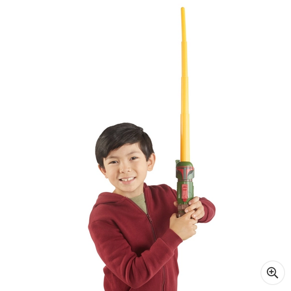 Star Wars Lightsaber Squad Boba Fett Extendable Yellow Lightsaber