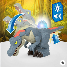 Load image into Gallery viewer, Fisher Price Imaginext Jurassic World Ultra Snap Spinosaurus Dinosaur with Lights &amp; Sounds