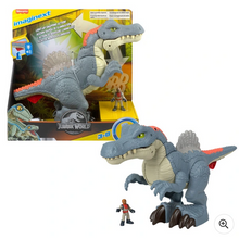 Load image into Gallery viewer, Fisher Price Imaginext Jurassic World Ultra Snap Spinosaurus Dinosaur with Lights &amp; Sounds
