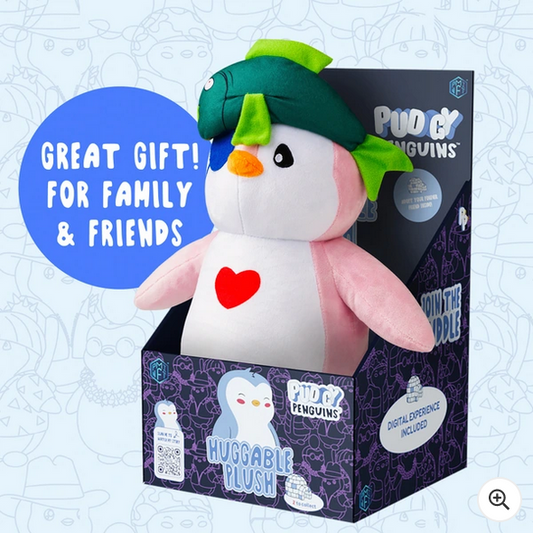 Pudgy Penguin Plush 30cm – Fish Outfit