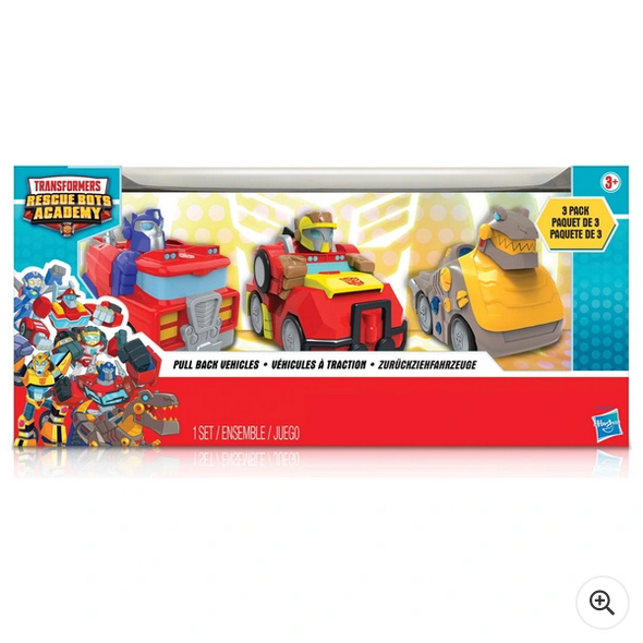 Transformers Rescue Bots Academy Pull Back Vehicles 3 Pack