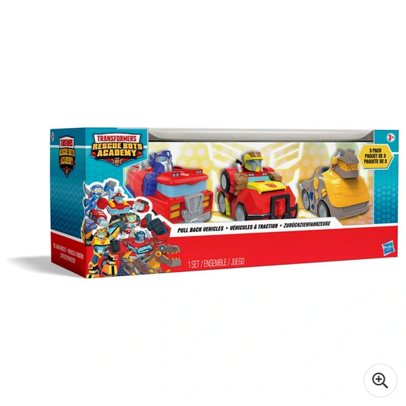 Transformers Rescue Bots Academy Pull Back Vehicles 3 Pack