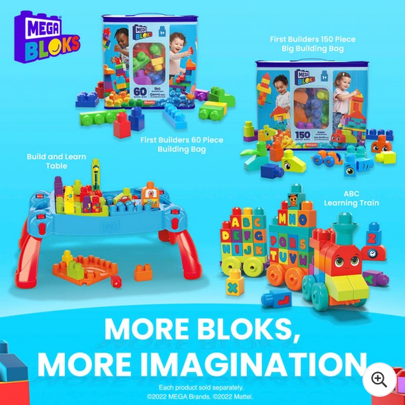 Mega Bloks Big Building Bag 60pcs Bag