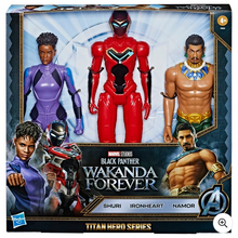 Načíst obrázek do prohlížeče Galerie, Black Panther Wakanda Forever Titan Hero Series 3 Figure Pack