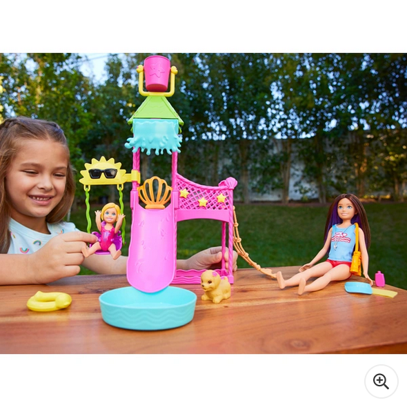 Barbie Skipper First Jobs  Big Babysitting Adventure Water Park Playset