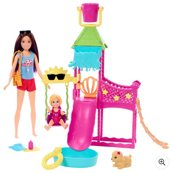 Barbie Skipper First Jobs  Big Babysitting Adventure Water Park Playset