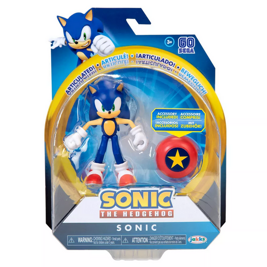 Sonic the Hedgehog 4" Modern Sonic with Star Spring Wave 1