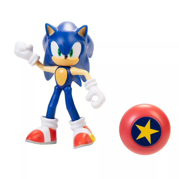 Sonic the Hedgehog 4" Modern Sonic with Star Spring Wave 1