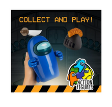 Load image into Gallery viewer, Among Us Series 2 Action Figure Crewmate Includes 2 Hats Hands And Acc - Blue