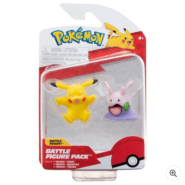 Pokémon Goomy and Pikachu 5cm Battle Figures 2 Pack