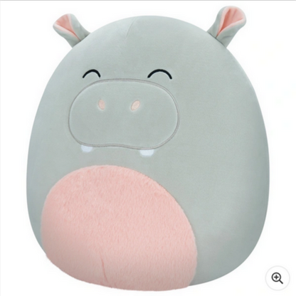 Squishmallows 30 cm Harrison Grey Hippo Soft Plush