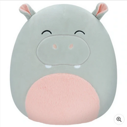 Squishmallows 30 cm Harrison Grey Hippo Soft Plush