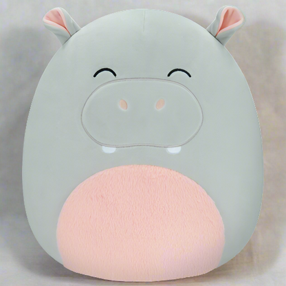Squishmallows 30 cm Harrison Grey Hippo Soft Plush