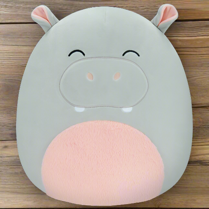 Squishmallows 30 cm Harrison Grey Hippo Soft Plush