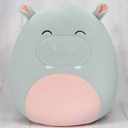 Squishmallows 30 cm Harrison Grey Hippo Soft Plush
