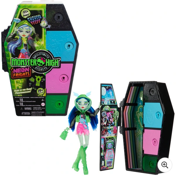 Monster High Skulltimate Secrets Neon Frights Ghoulia Yelps Doll Fashion Set