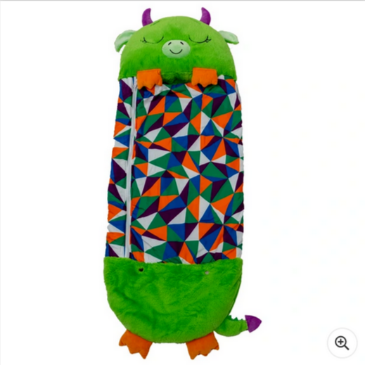 Green Dragon 2-in-1 Large Plush Sleeping Bag