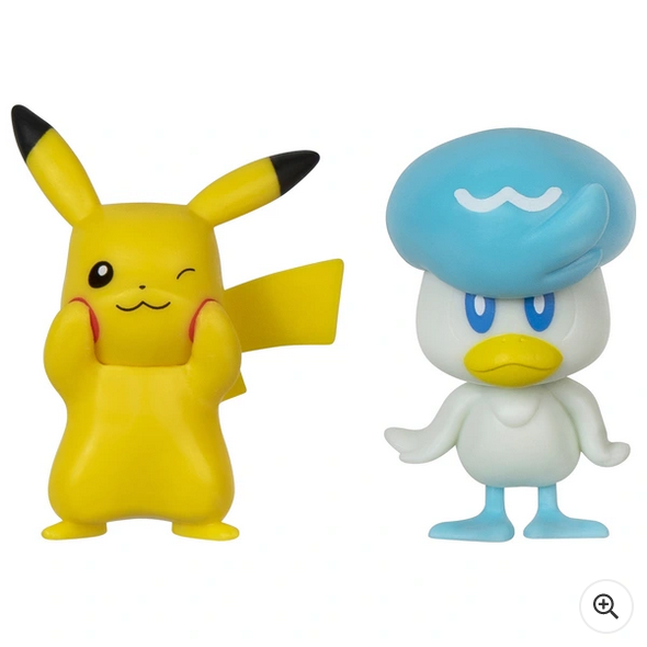 Pokémon 5cm Battle Figure 2-Pack - Quaxly & Pikachu