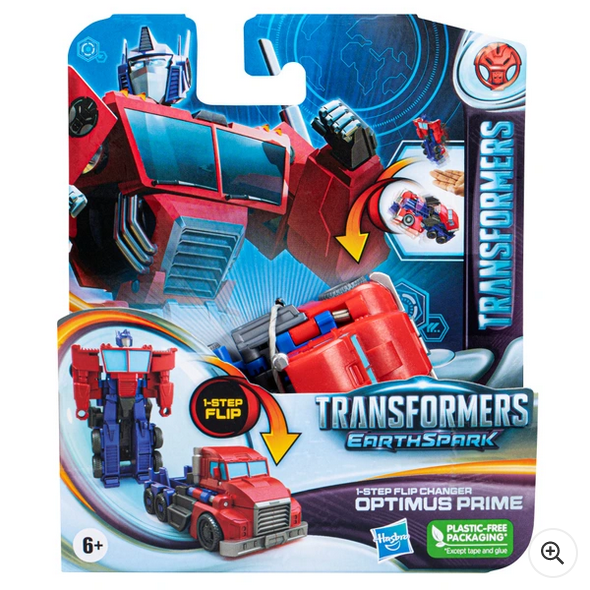 Transformers EarthSpark 1-Step Flip Changer Optimus Prime Action Figure