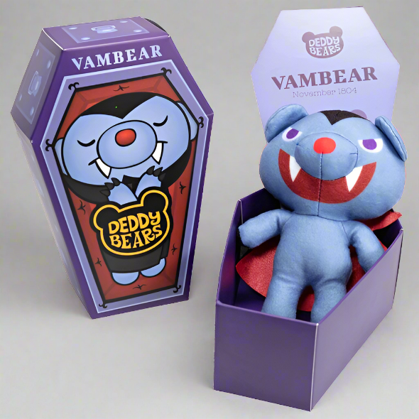 Deddy Bear 13cm Coffin - Vambear Soft Plush