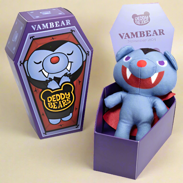 Deddy Bear 13cm Coffin - Vambear Soft Plush