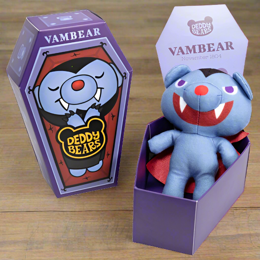 Deddy Bear 13cm Coffin - Vambear Soft Plush