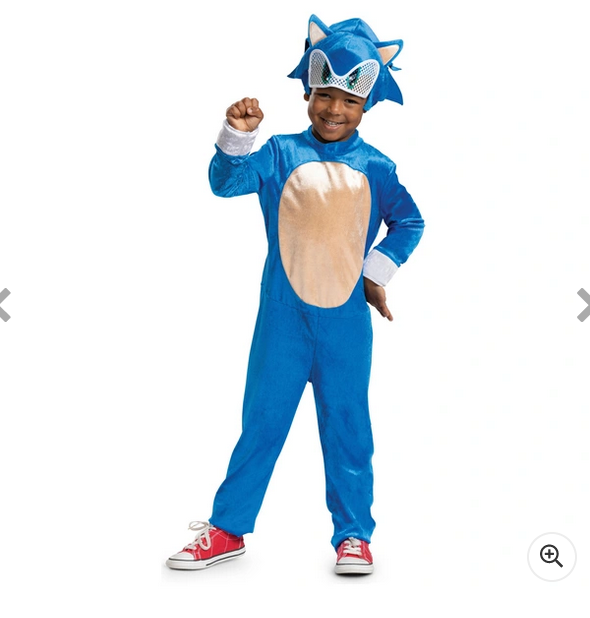 Sonic The Hedgehog Boys Costume 33.02L x 25.4W x 10.9H cm