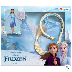 Disney Frozen Elsa Boxed Dress Up Costume and Hair Piece
