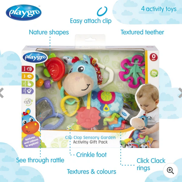 Playgro Clip Clop Sensory Garden Newborn Gift Set