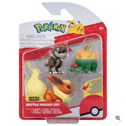 Pokemon Battle Action Figure Figure 3 Pack Appletun Tyrunt Flareon