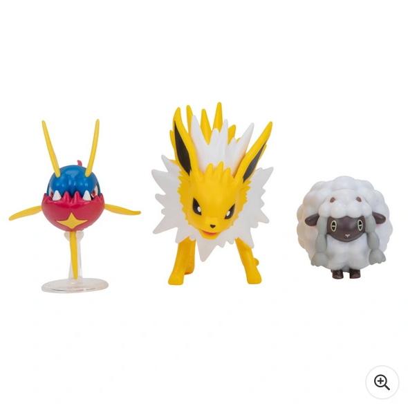 Pokémon Battle Figure 3-Pack (Jolteon, Carvanha, Wooloo)