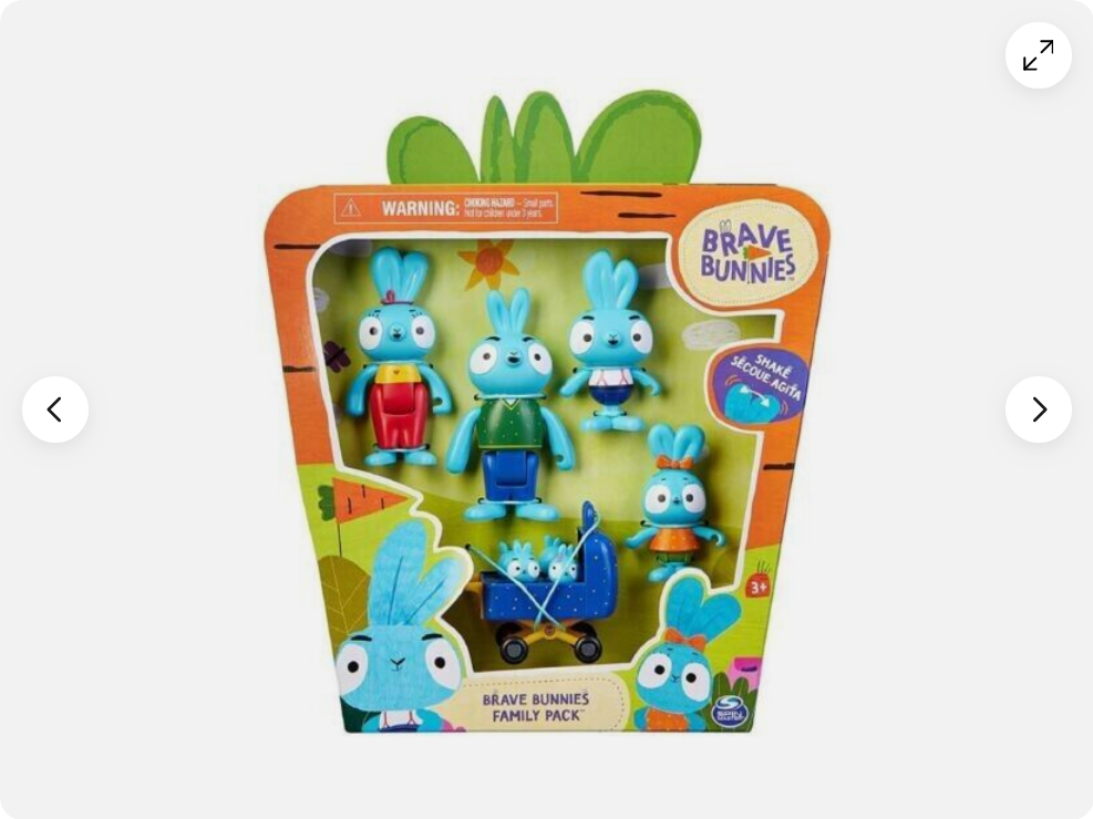 Brave Bunnies Pack of 5 Action Figures of The Rabbit Family