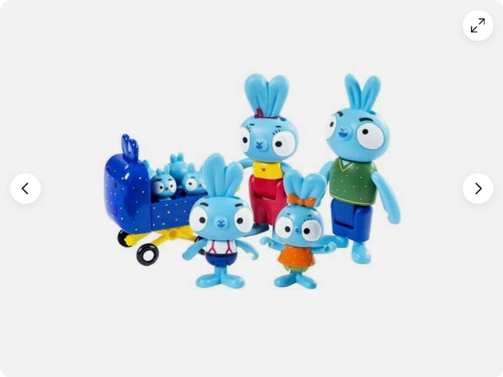 Brave Bunnies Pack of 5 Action Figures of The Rabbit Family