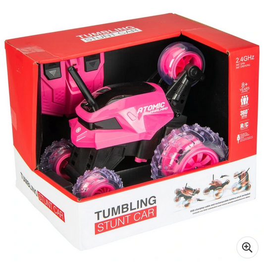 Remote Control Tumbling Stunt Car Pink