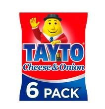 Načíst obrázek do prohlížeče Galerie, Tayto Cheese &amp; Onion Flavour Potato Crisps 6 x 25g Multipack