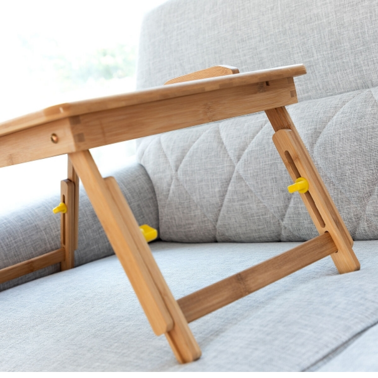 InnovaGoods Bamboo Folding Side Table Lapwood