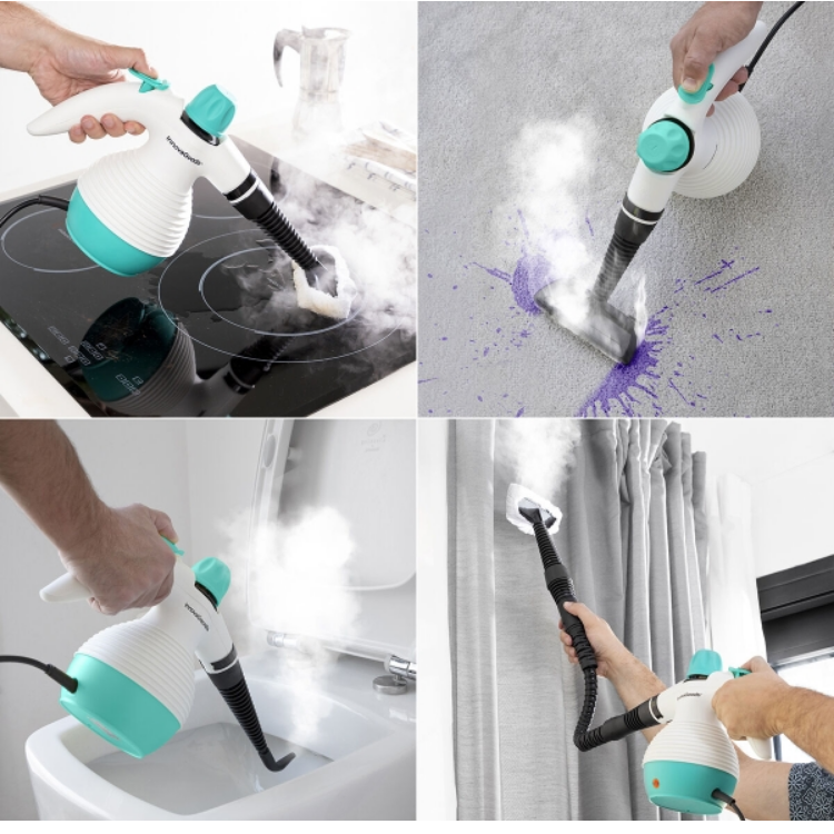 InnovaGoods Multi-purpose, 9-in-1 Hand-held Steamer with Accessories Steany  0,35 L 3 Bar 1000W